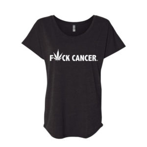 Fuck Cancer Women's Black Triblend Shirt | California Weed Blog