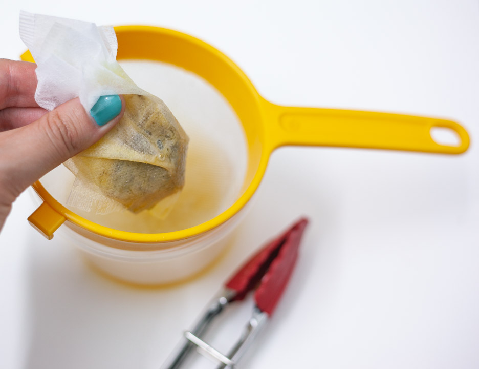 Straining the cannabis out of the Cannabutter